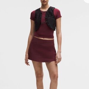 NWT Pace Rival Mid-Rise Skirt Long 
Burgundy Bay Size 8